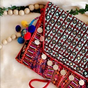 Handmade Boho clutch